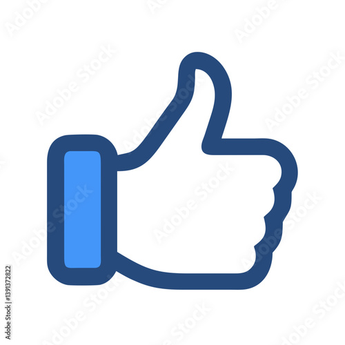 Thumbs Up Representing Like or Approval Icon Design