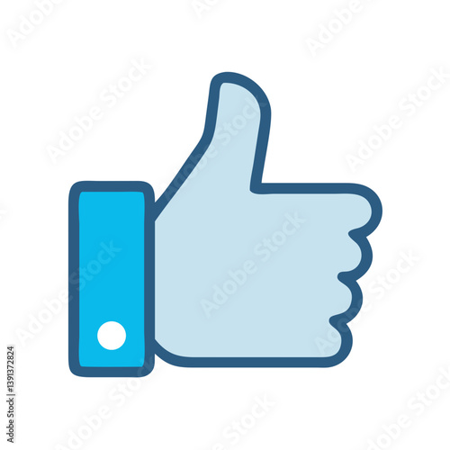 Thumbs Up Representing Like or Approval Icon Design