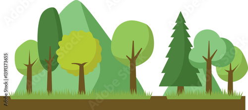 Forest Landscape Illustration