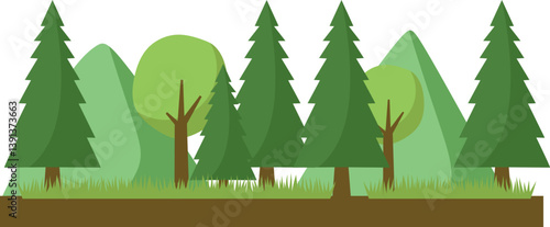 Forest Landscape Illustration