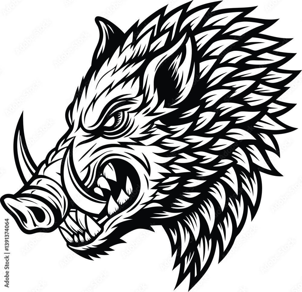 Fototapeta premium wolf tribal tattoo