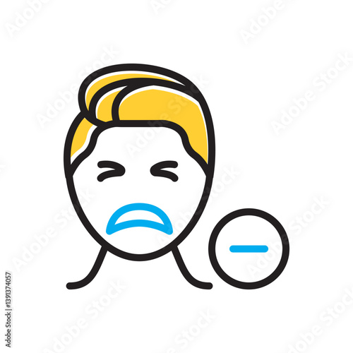 Multi color icon for negative