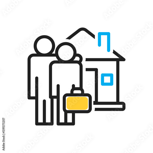 Multi color icon for accompany