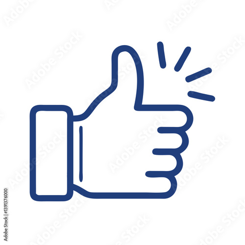Thumbs Up Representing Positive Feedback or Approval Icon Design