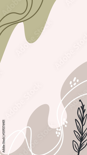 Artistic handdrawn background, perfect for creative posts, social media, or branding with a personal and organic touch.