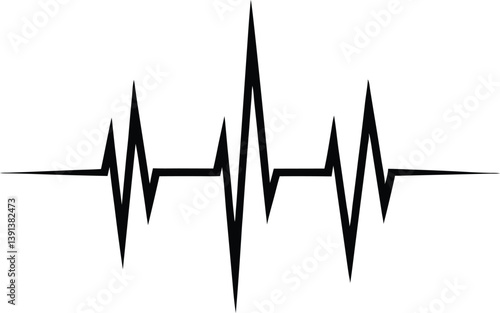 heart with heartbeat silhouette vector,heartbeat black vector