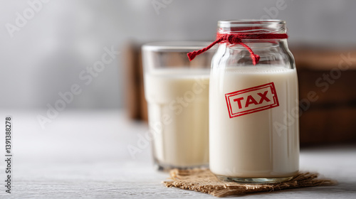 Tax on Milk: A vintage glas...