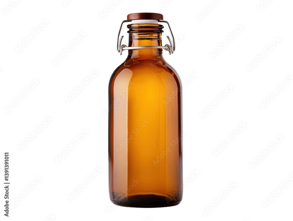 Glass bottle display studio cutout background minimalist side view eco-friendly concept Glass bottle display studio cutout background minimalist side view eco-friendly concept