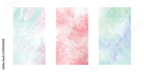Bundle set of vector colorful watercolor backgrounds, abstract watercolor vector background abstract watercolor background