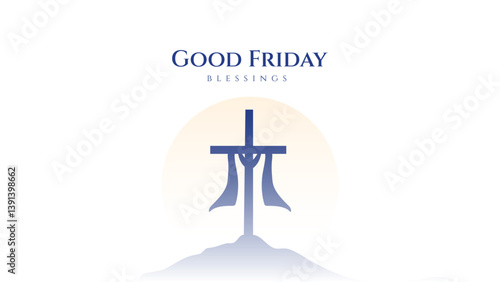 Good friday cultural background for spiritual belief and faith vector. Good Friday post and creatives. Happy Good Friday and Holy Week Flyer Design.