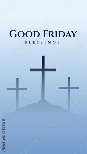 Good friday cultural background for spiritual belief and faith vector. Good Friday post and creatives. Happy Good Friday and Holy Week Flyer Design.