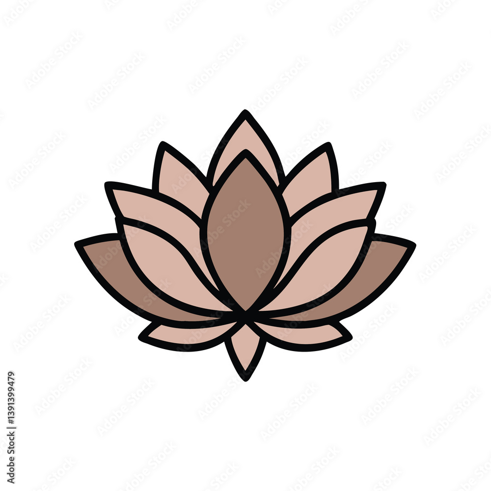 Minimalist Lotus Flower Vector Illustration Elegant Floral Design Element Minimalist Lotus Flower Vector Illustration Elegant Floral Design Element