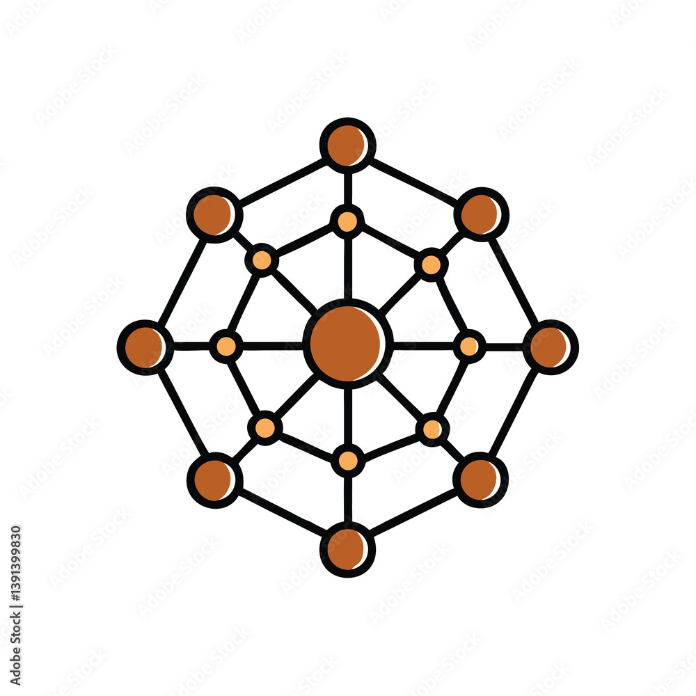 Abstract Geometric Network Illustration With Connected Nodes For Science And Technology Concepts Abstract Geometric Network Illustration With Connected Nodes For Science And Technology Concepts