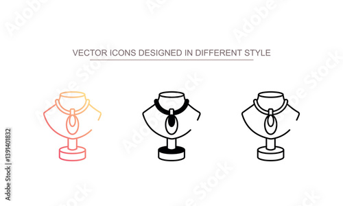 Jewlary icon design with white background stock illustration