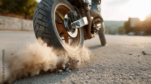 Motorcycle Wheel Action: Ca...