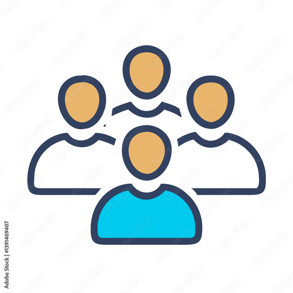 User Group Representing Team or Community Icon Design User Group Representing Team or Community Icon Design