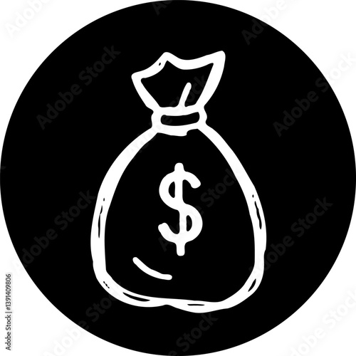 Minimalistic financial illustration depicting wealth and monetary accumulation