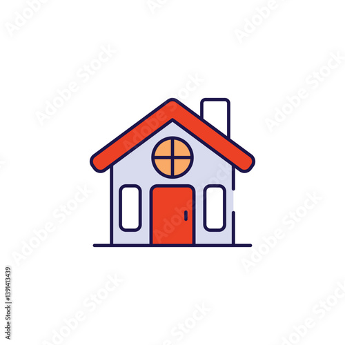Household icon design with white background stock illustration