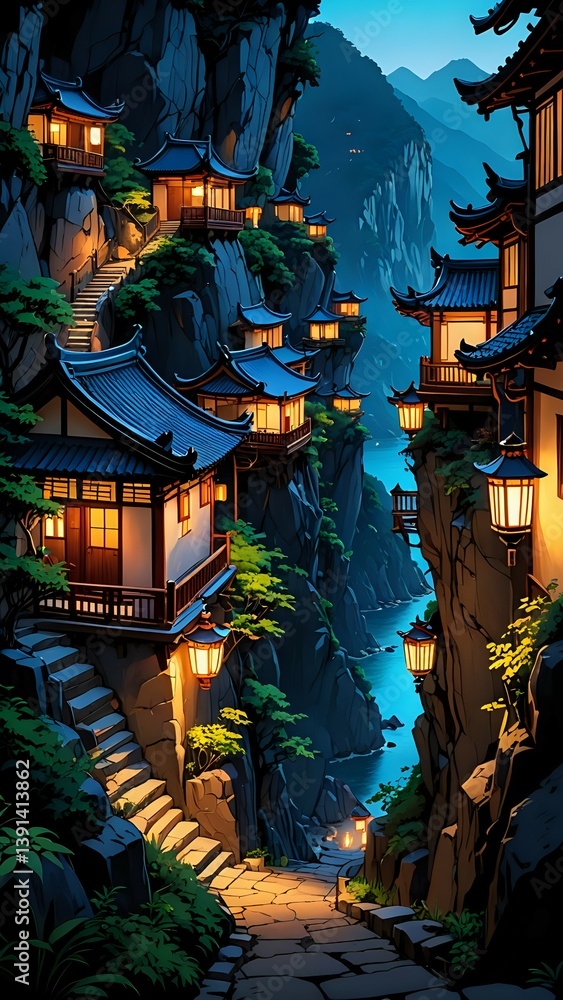 Fototapeta premium chinese temple in the night