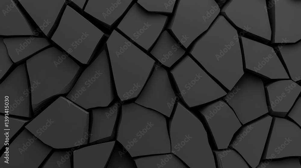 Abstract close-up of cracked black surface showcasing intricate textures and patterns Abstract close-up of cracked black surface showcasing intricate textures and patterns