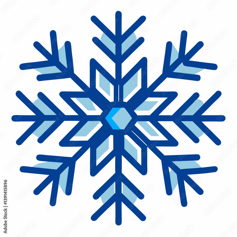 snowflake on blue background snowflake on blue background