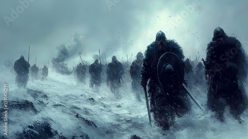 Vikings in a Frozen Landscape: A Dramatic Medieval Epic