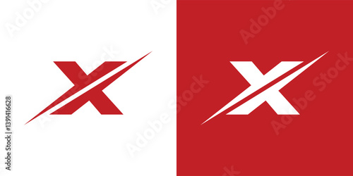 Letter y x logo. Suitable for business logo, brand, interview show, podcast, quiz. Flat Vector Logo Design Template Element.