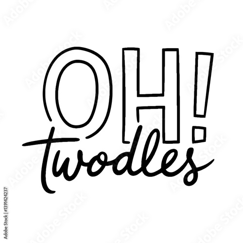 Oh Twodles Line Art SVG Design