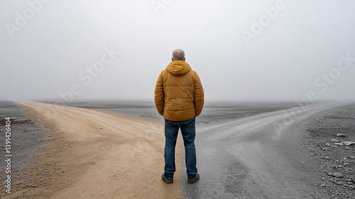 Man at Crossroads: A lone f...