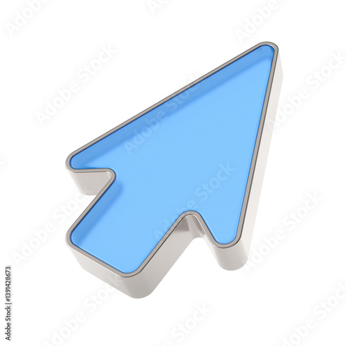 Glass arrow on white backgr...