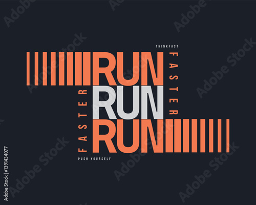 Run fater typography graphic t-shirt and apparel design