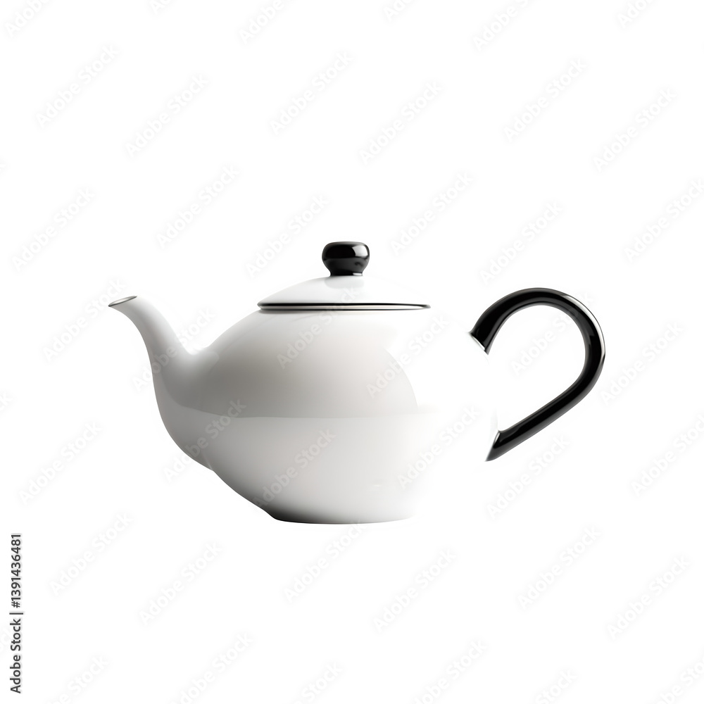 White Ceramic Teapot isolated on transparent background Generative Ai
White Ceramic Teapot isolated on transparent background Generative Ai