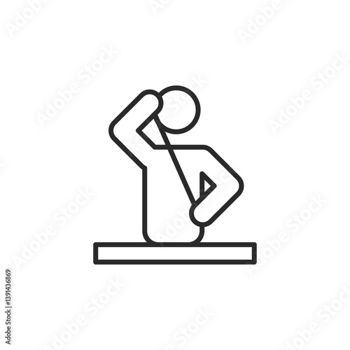 Chiropractic icon. Simple representation of a chiropractic for healthcare apps, medical websites, and professional identification in clinical settings. Vector illustration
