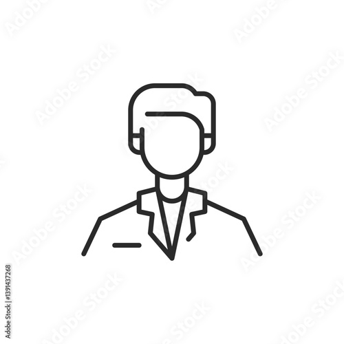 Chiropractor icon. Simple representation of a chiropractor for healthcare apps, medical websites, and professional identification in clinical settings. Vector illustration