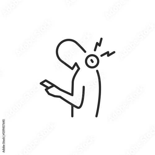 Pain icon. Simple spinal pain icon for social media, app, and web design. Vector illustration.