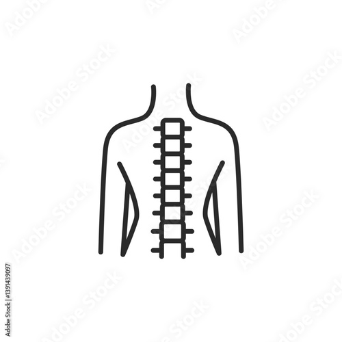 Spinal icon. Simple spine icon for social media, app, and web design. Vector illustration.