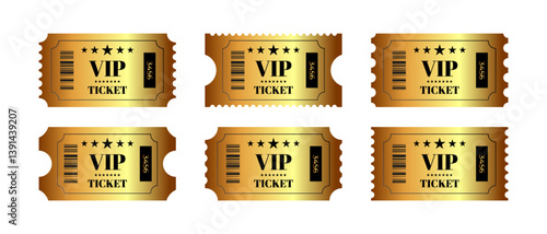 Exclusive gold VIP tickets for an unforgettable event experience