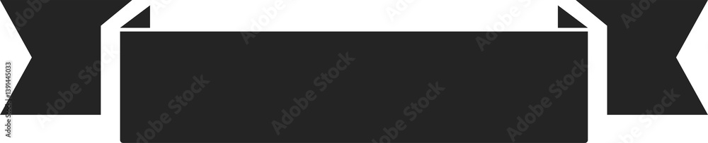 Obraz premium Ribbon black silhouette icons vector 