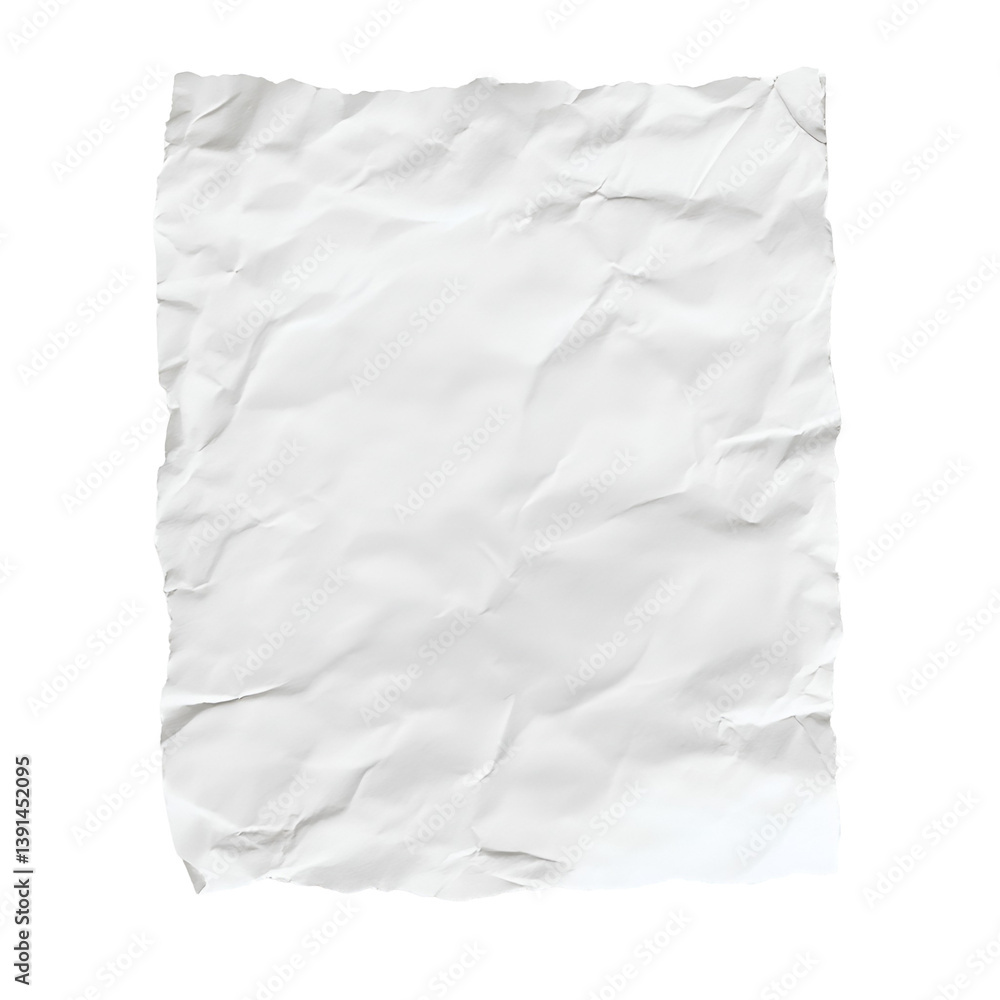 Obraz premium Crumpled white paper texture background