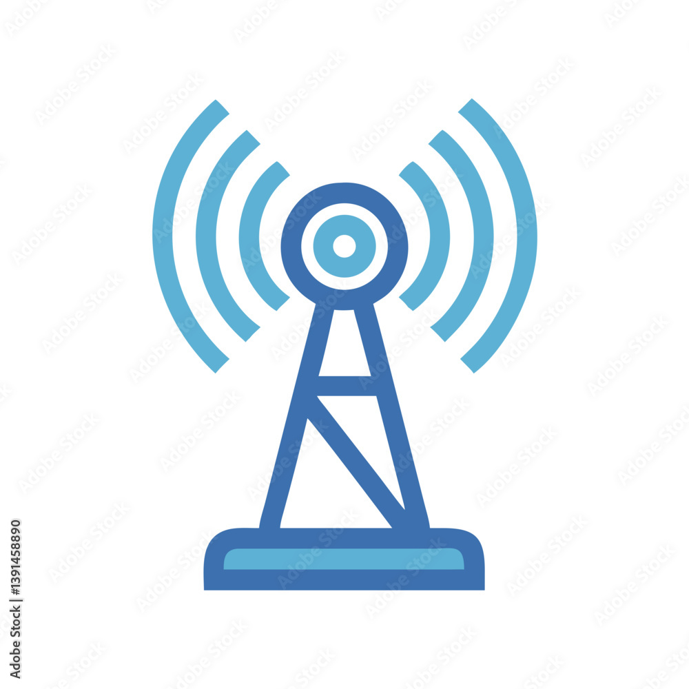 Antenna Icon Representing Network Signal Icon Design Antenna Icon Representing Network Signal Icon Design