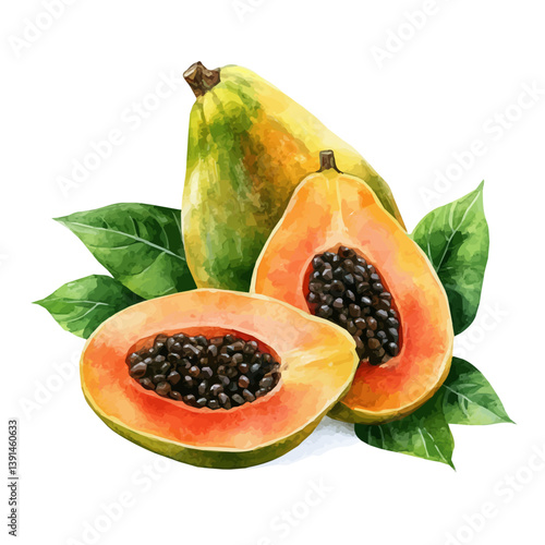 Patacon Pisao, watercolor illustration, isolated on a white background.

