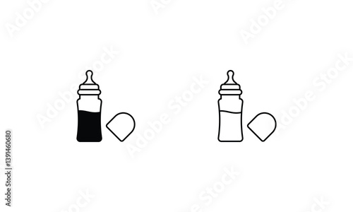 FEEDER icons set vector stock illustration