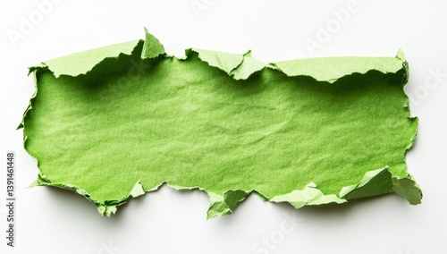 Ripped green paper banner (1)