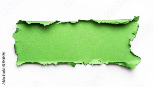 Ripped green paper banner