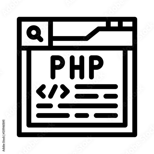 PHP line icon