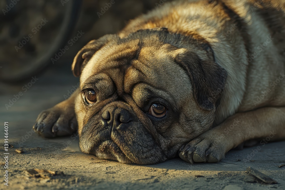 Obraz premium fat dog