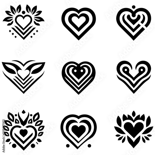 Abstract shield arc for prosperous harmony bonds design and illustrations
