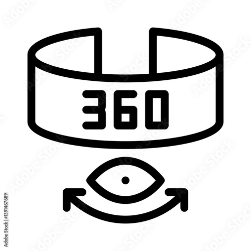 360 degree line icon