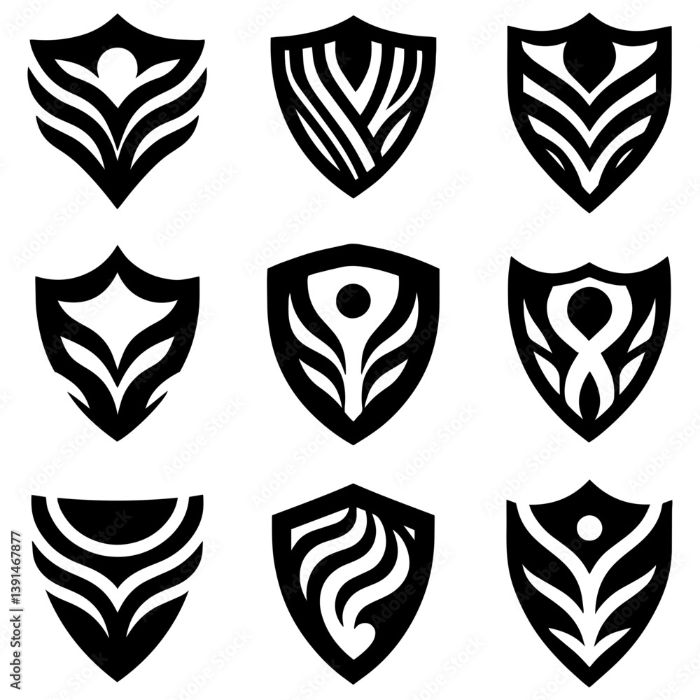 Fototapeta premium Peace shield crest of radiant loving bonds