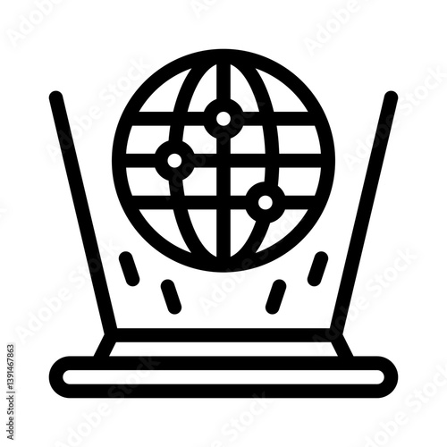 virtual world line icon